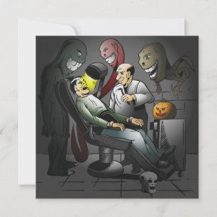Eine Halloween-Nacht beim Zahnarzt-Einladung Einladung