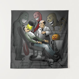 Eine Halloween-Nacht beim Zahnarzt Wandteppich
