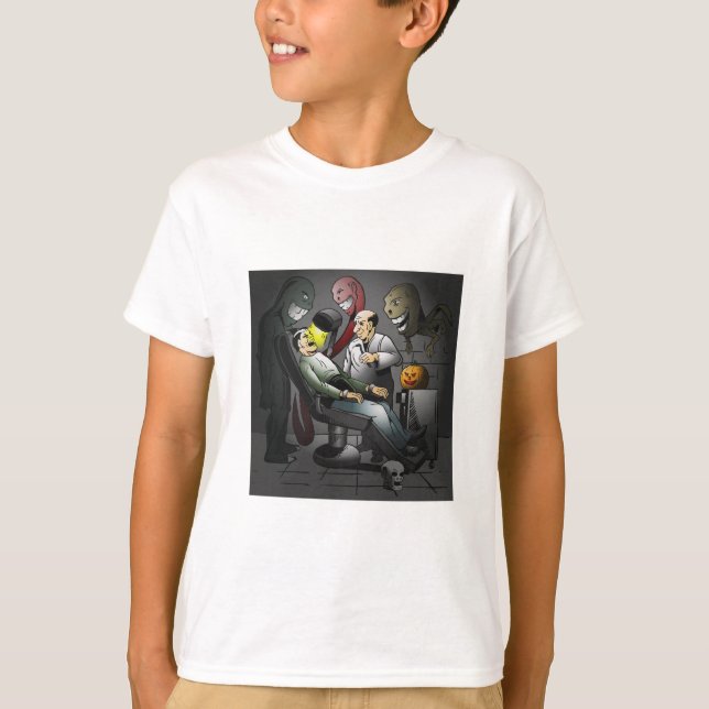 Eine Halloween-Nacht im T - Shirt der Zahnärzte (Vorderseite)