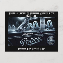 Eine Halloween-Reise in der Polizeiwache Feiertagspostkarte