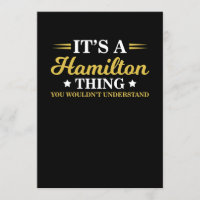 Eine Hamilton-Sache, die man nicht verstehen würde