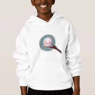 Eine Hand, die einen strahlenden Planeten in die T Hoodie