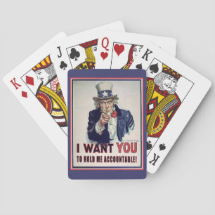 Eine Hand für Uncle Sam Spielkarten