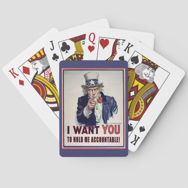 Eine Hand für Uncle Sam Spielkarten (Rückseite)