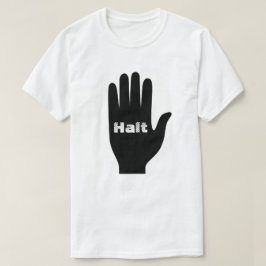 Eine Hand mit Wort im Inneren T-Shirt