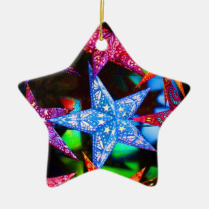 Eine Handvoll Sterne Keramik Ornament