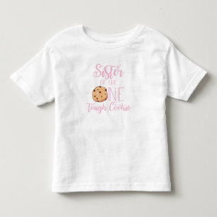 Eine harte Cookie-Schwester Pinker Cookie-Geburtst Kleinkind T-shirt