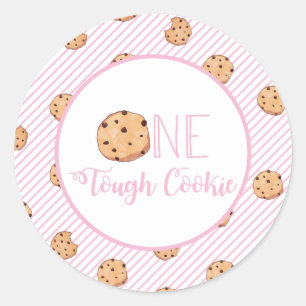 Eine harte Nuss Pink Milk and Cookies Geburtstag Runder Aufkleber