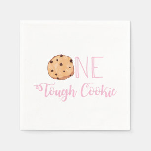 Eine harte Nuss Pink Milk and Cookies Geburtstag Serviette