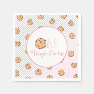 Eine harte Nuss Pink Milk and Cookies Geburtstag Serviette