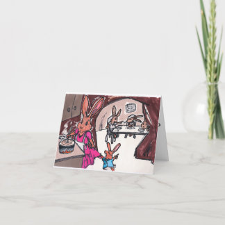 Eine Häschenkarte für Mama oder Großmütter Dankeskarte