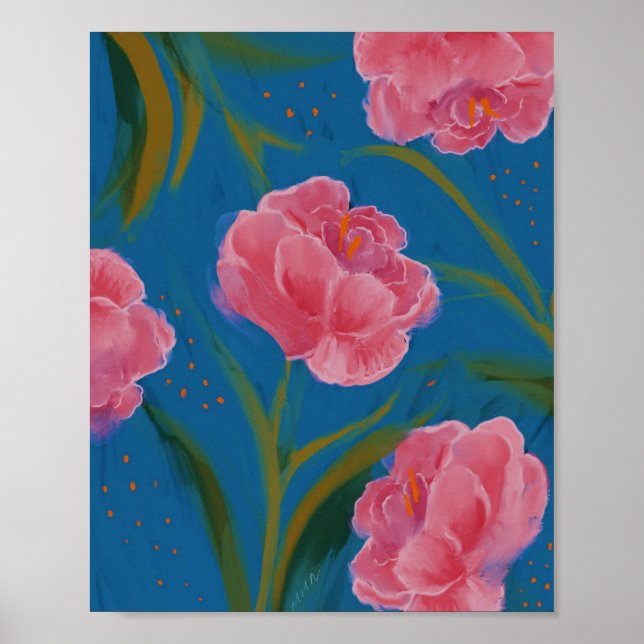 Eine hawaiianische Blumenlandschaft Poster (Vorne)