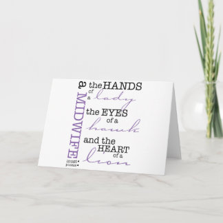 Eine Hebamme muss besitzen .... Karte