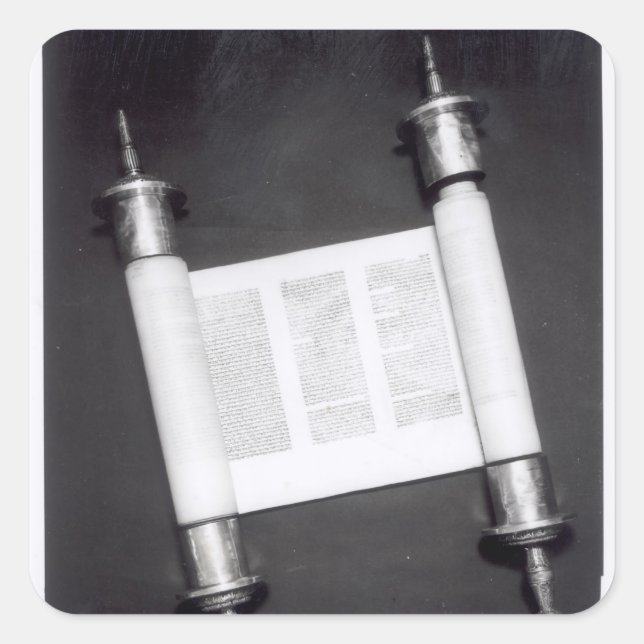 Eine hebräische Bildrolle Quadratischer Aufkleber (Vorderseite)