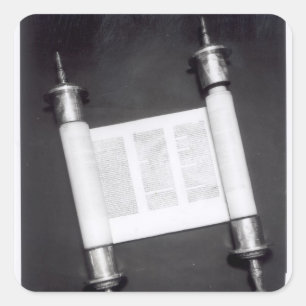 Eine hebräische Bildrolle Quadratischer Aufkleber