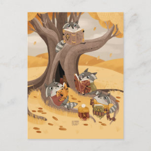 Eine Heilerin alter Bücher von Alexandra Dikaia Postkarte