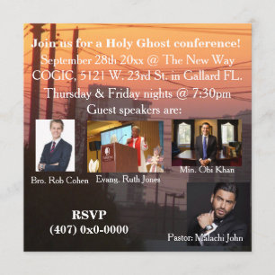 Eine heiliger Geist-Konferenz Einladung