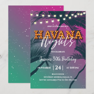 Eine heiße Havanna Nacht zum Geburtstag Einladung