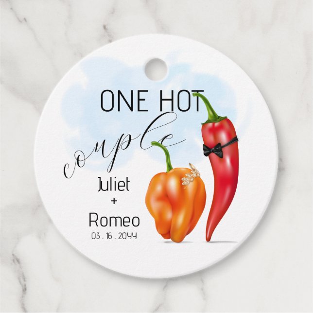 Eine heiße Pepper-Ehe Geschenkanhänger (Vorderseite)