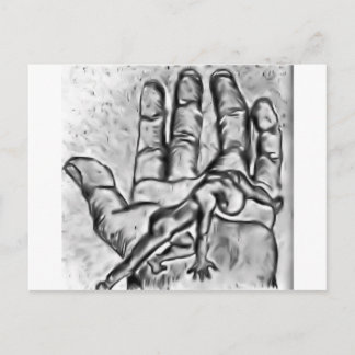 eine helfende Hand Postkarte