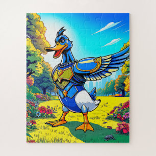 Eine heroische Ente für Cartoon Puzzle