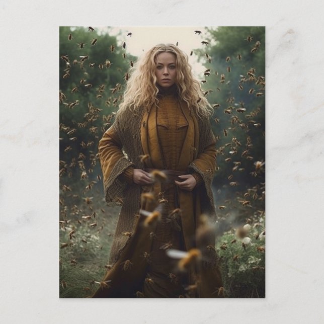 Eine herrliche Blondine der Honigbienen Postkarte (Vorderseite)