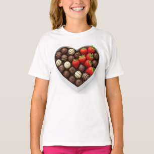 Eine herzförmige Box mit Gourmet-Pralinen T-Shirt