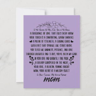 Eine herzliche Anerkennung für die Mama Feiertagskarte
