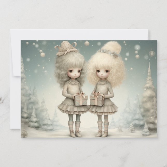 Eine herzliche Weihnachtsbotschaft Feiertagskarte (Vorderseite)