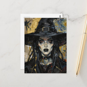Eine Hexe Postkarte