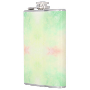 Eine Hip-Flasche mit einem pastellfarbenen Aquarel Flachmann