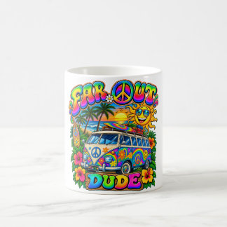 eine Hippie-Kaffeetasse. Kaffeetasse