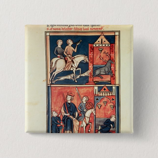 Eine Hirschjagd und ein König Button (Vorderseite)