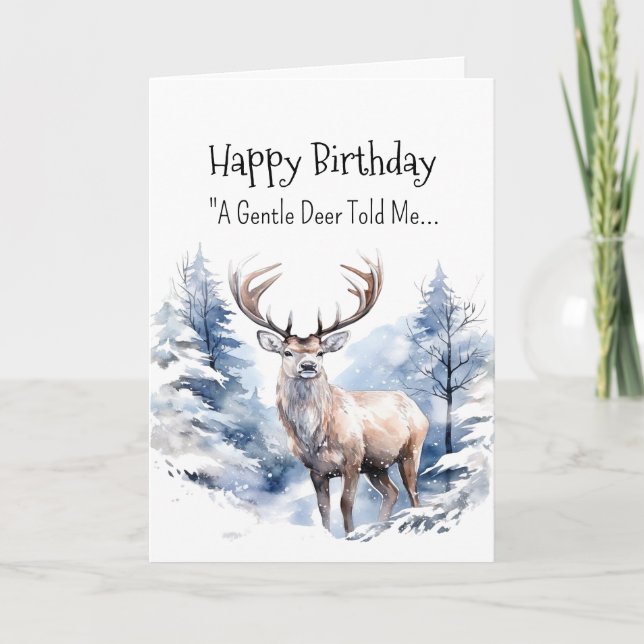 Eine Hirschspersonal Geburtstagskind Karte (Vorderseite)