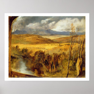 Eine Hochland-Landschaft, c.1825-35 (Öl an Bord) Poster