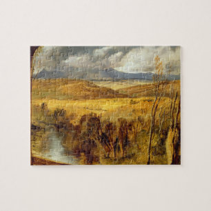 Eine Hochland-Landschaft, c.1825-35 (Öl an Bord) Puzzle