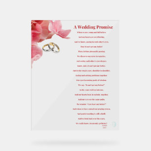 Eine Hochzeit Acrylschild