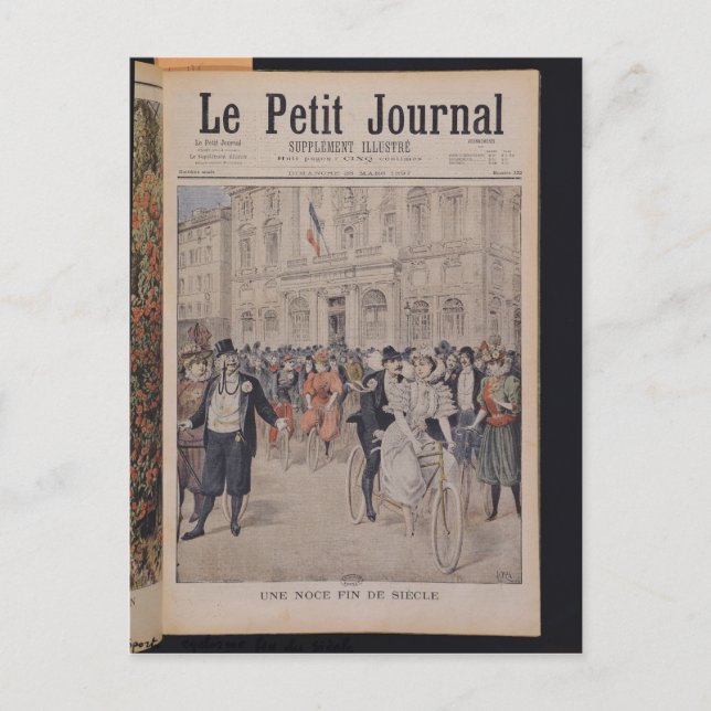 Eine Hochzeit auf einem Fahrrad Postkarte (Vorderseite)