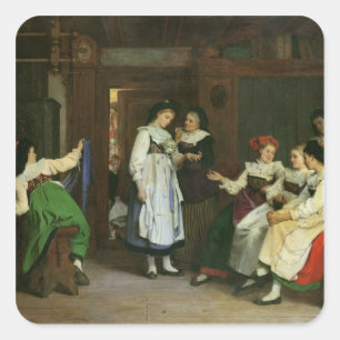 Eine Hochzeit im unteren Elsass Quadratischer Aufkleber