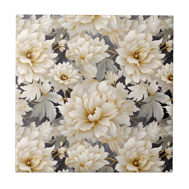 Eine Hochzeitsblumenserie Design 10 Fliese (Vorderseite)