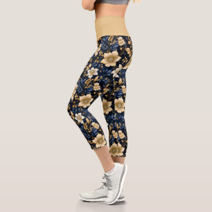 Eine Hochzeitsblumenserie Design 6 Capri Leggings