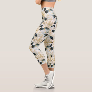 Eine Hochzeitsblumenserie Design 7 Capri Leggings
