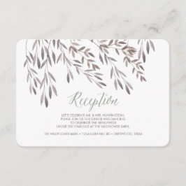 Eine Hochzeitsempfangskarte für Wildblumen Begleitkarte
