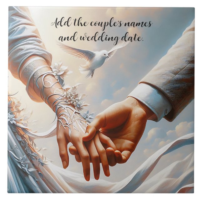 Eine Hochzeitskachel Fliese (Vorderseite)