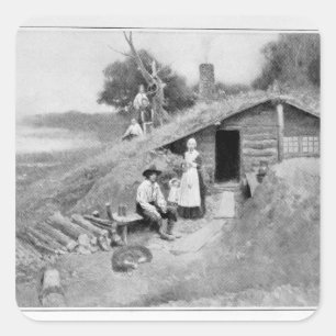 Eine Höhle in Pennsylvania Quadratischer Aufkleber