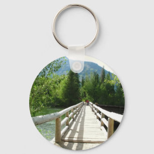 Eine Holzbrücke im Grand Teton Nationalpark Schlüsselanhänger