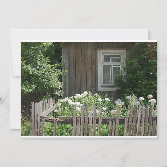 Eine Holzhütte Einladung (Vorderseite)