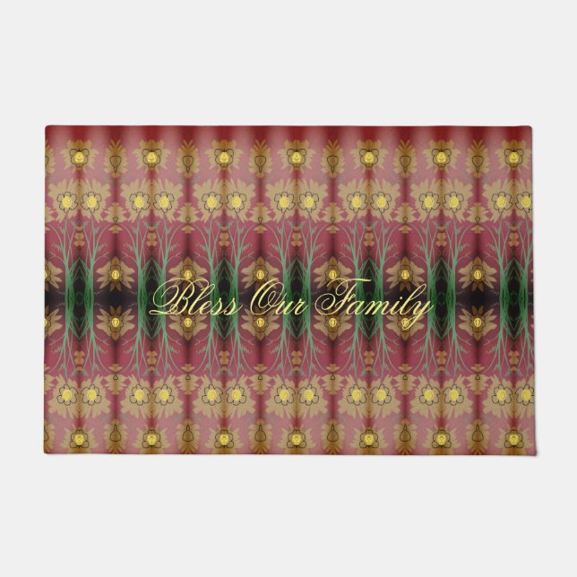 Eine Hübsche Blütenmatte Fußmatte (Vorderseite)