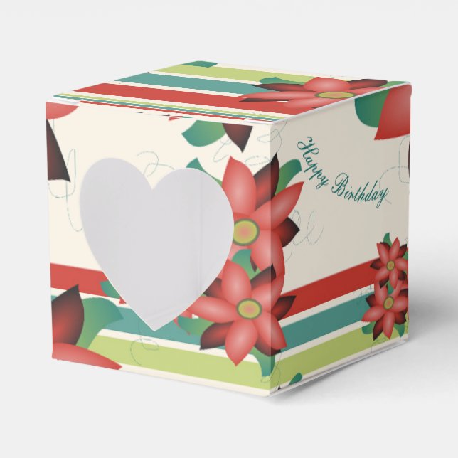 Eine hübsche Flower Paper Heart Chocolate Gevor Bo Geschenkschachtel (Vorderseite)