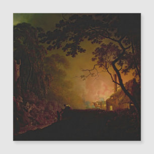 Eine Hütte in der Nacht, Joseph Wright von Derby Magnetkarte